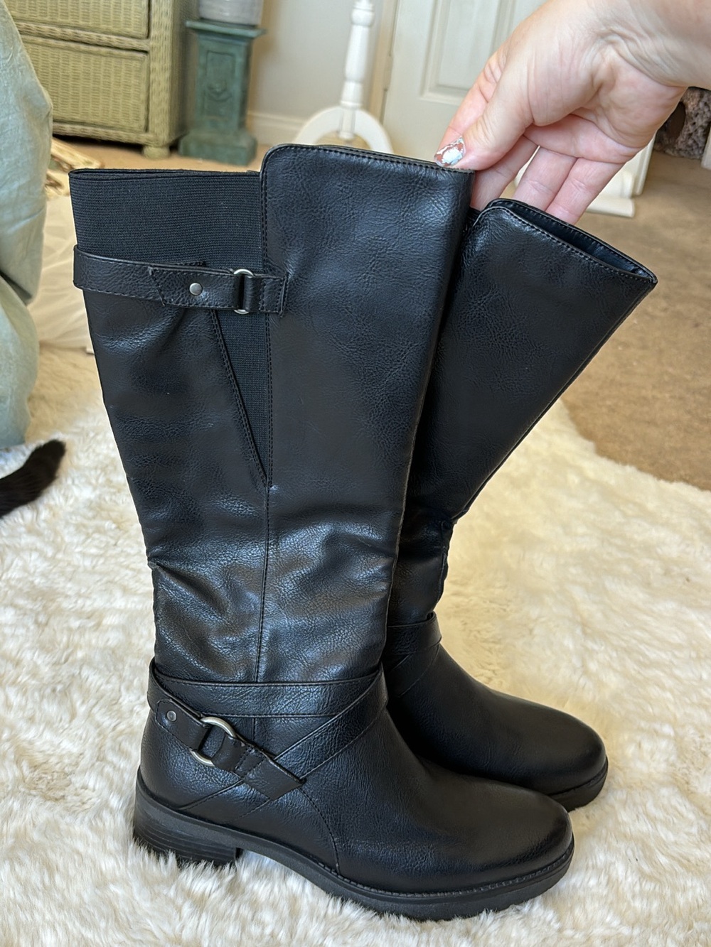 Black moto boots NWT